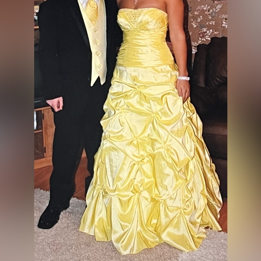 Beaded Satin Prom Dress